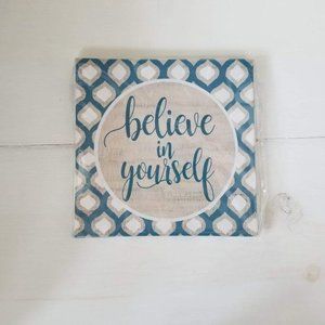 Believe in Yourself Canvas Wall Art - Set of 2